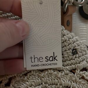 The Sak Hand-Crocheted Bag - Cream and Brown